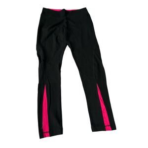 Ballys Women Black/Pink Athletic Stretch Yoga Pants Size Xl